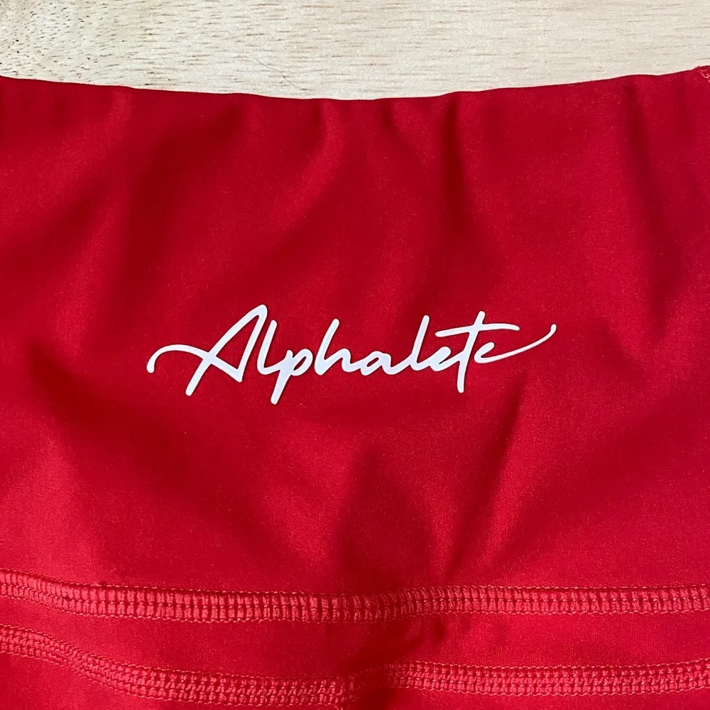 Alphalete Vibrant Red Leggings - Picture 3 of 9